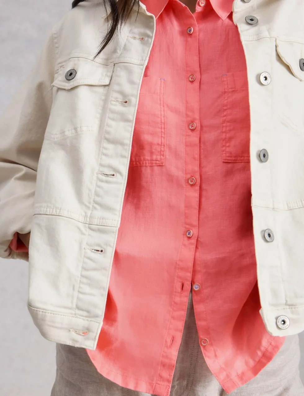 Pure Linen Button Through Shirt