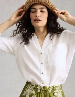 Pure Linen Button Through Shirt