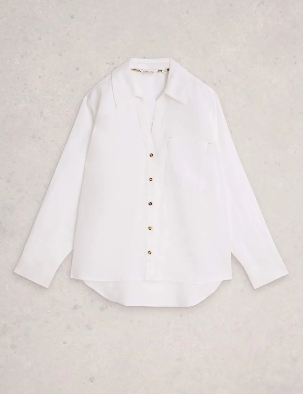 Pure Linen Button Through Shirt