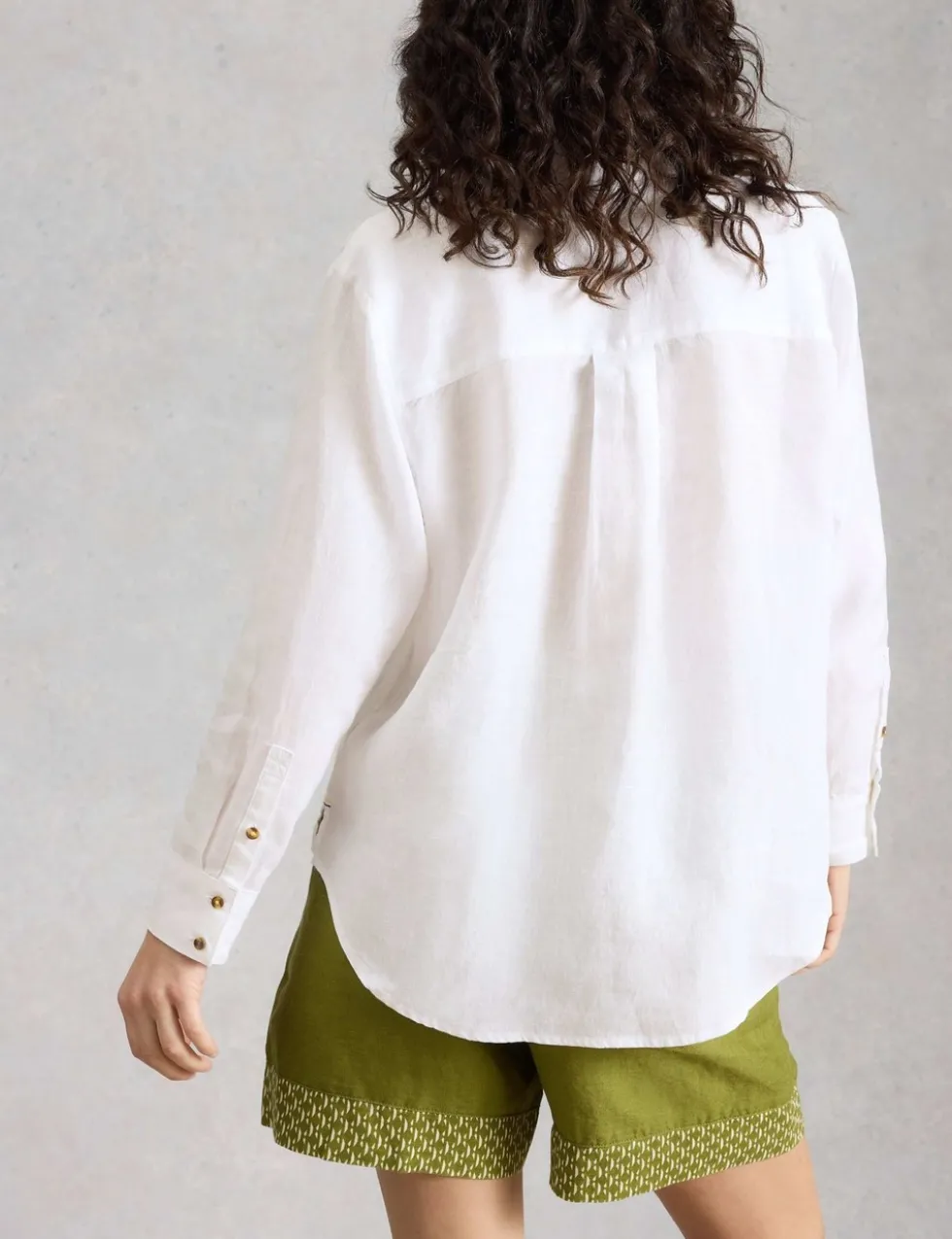 Pure Linen Button Through Shirt