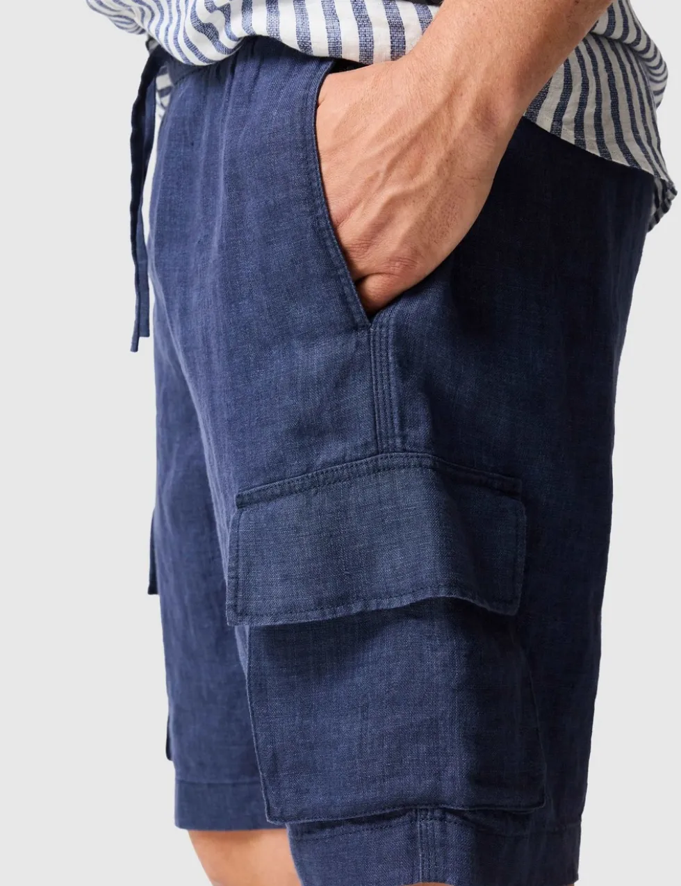 Pure Linen Cargo Shorts