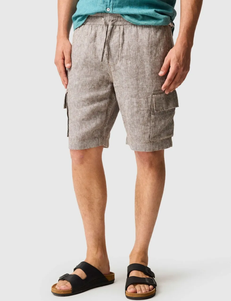 Pure Linen Cargo Shorts