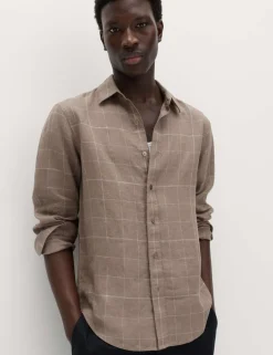Pure Linen Check Shirt