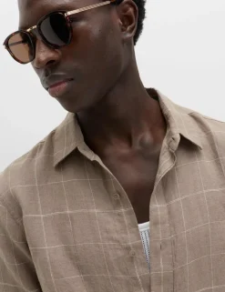 Pure Linen Check Shirt