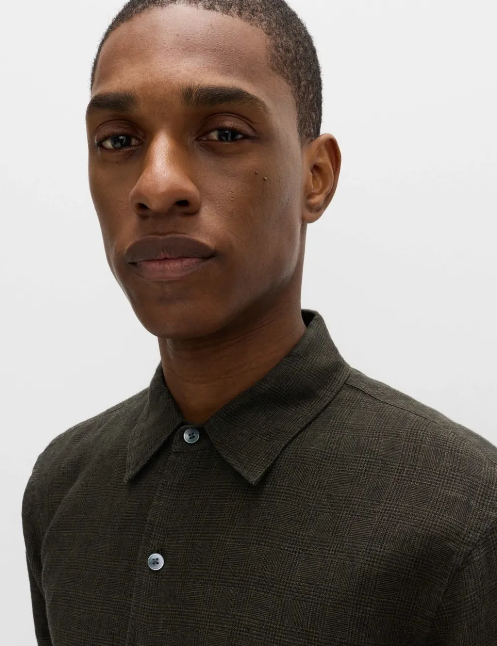 Pure Linen Check Shirt