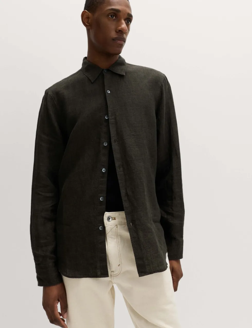 Pure Linen Check Shirt