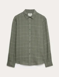 Pure Linen Check Shirt