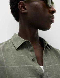 Pure Linen Check Shirt