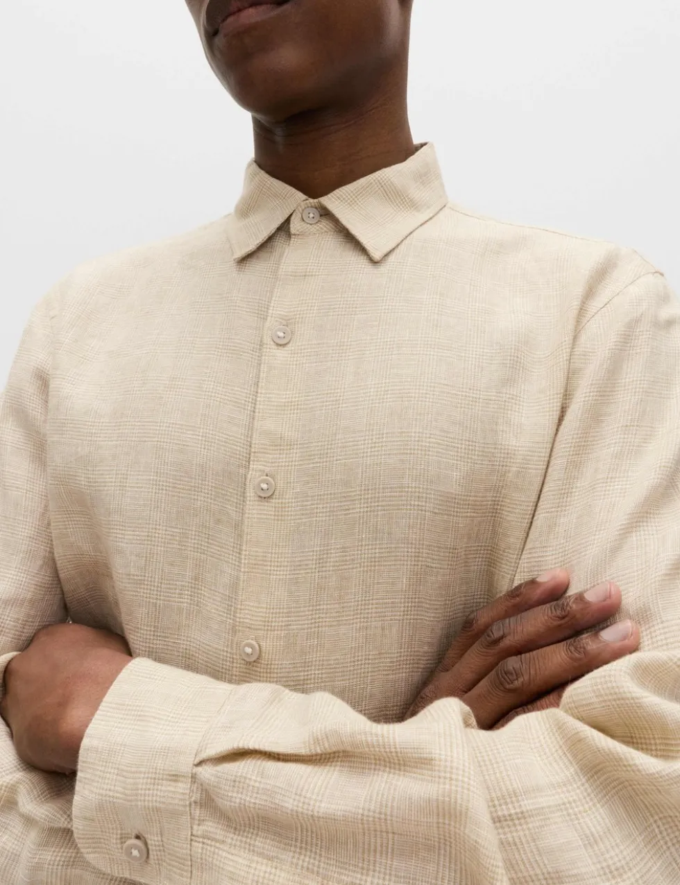 Pure Linen Check Shirt