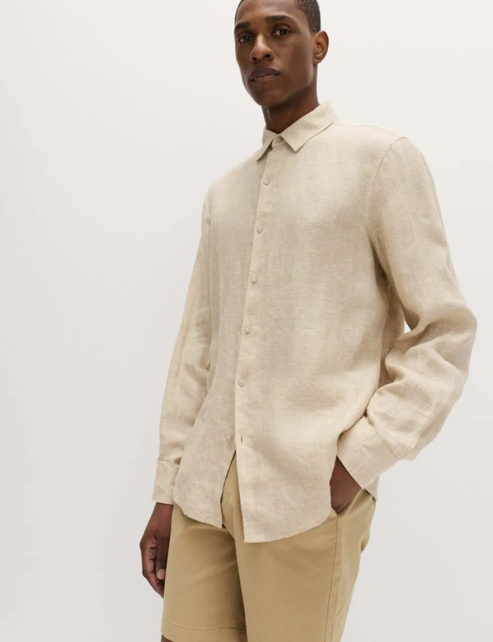 Pure Linen Check Shirt