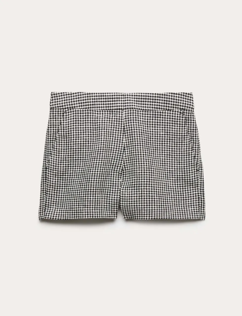 Pure Linen Checked Shorts