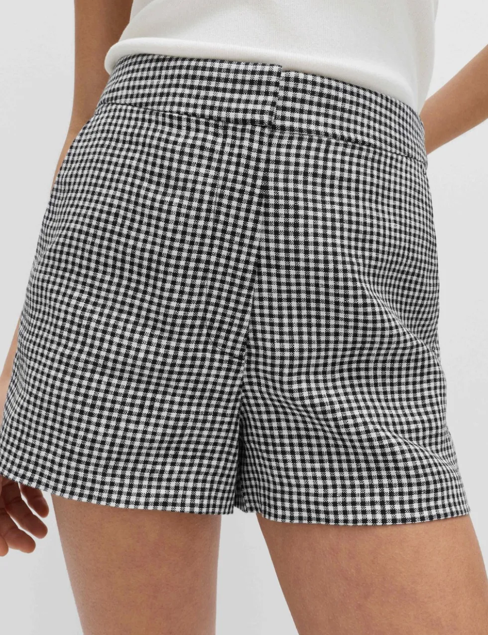 Pure Linen Checked Shorts