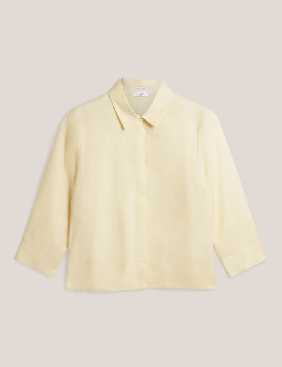 Pure Linen Collared Blouse