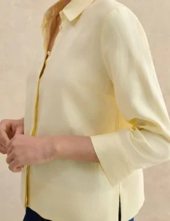 Pure Linen Collared Blouse