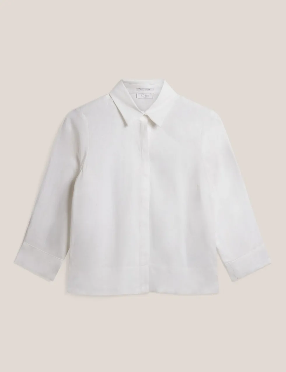 Pure Linen Collared Blouse