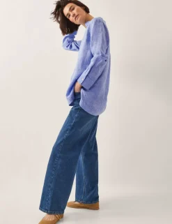 Pure Linen Collared Button Front Shirt