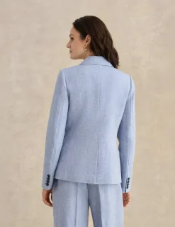 Pure Linen Collared Jacket