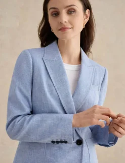 Pure Linen Collared Jacket