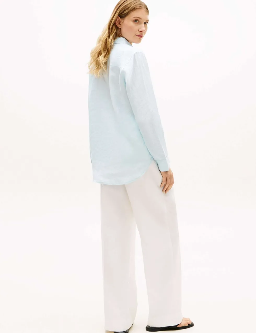 Pure Linen Collared Relaxed Shirt