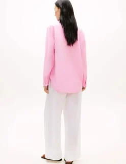 Pure Linen Collared Relaxed Shirt