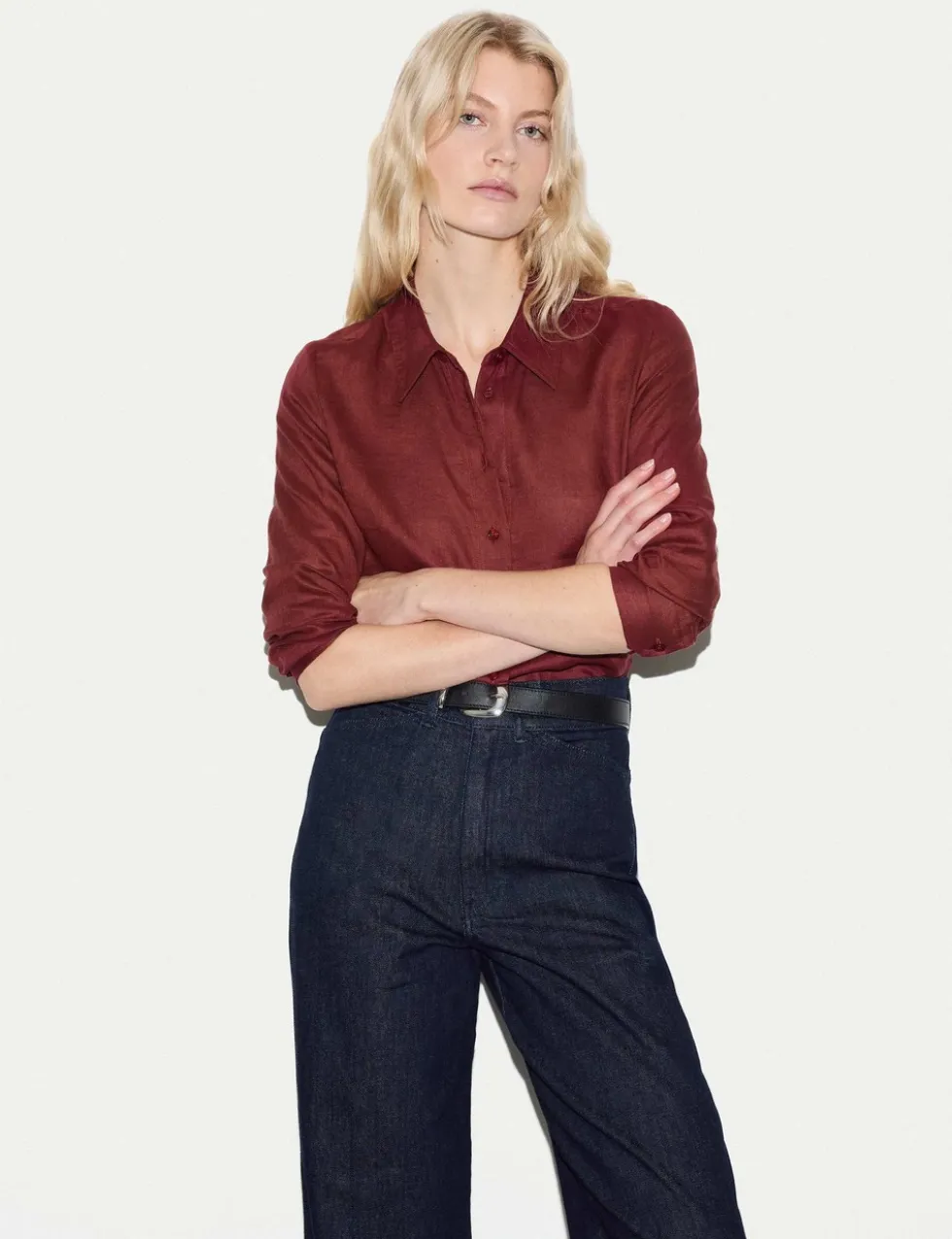 Pure Linen Collared Shirt