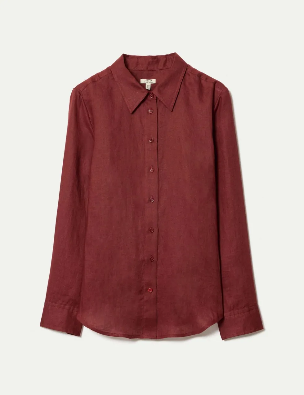 Pure Linen Collared Shirt