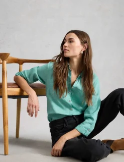 Pure Linen Collared Shirt