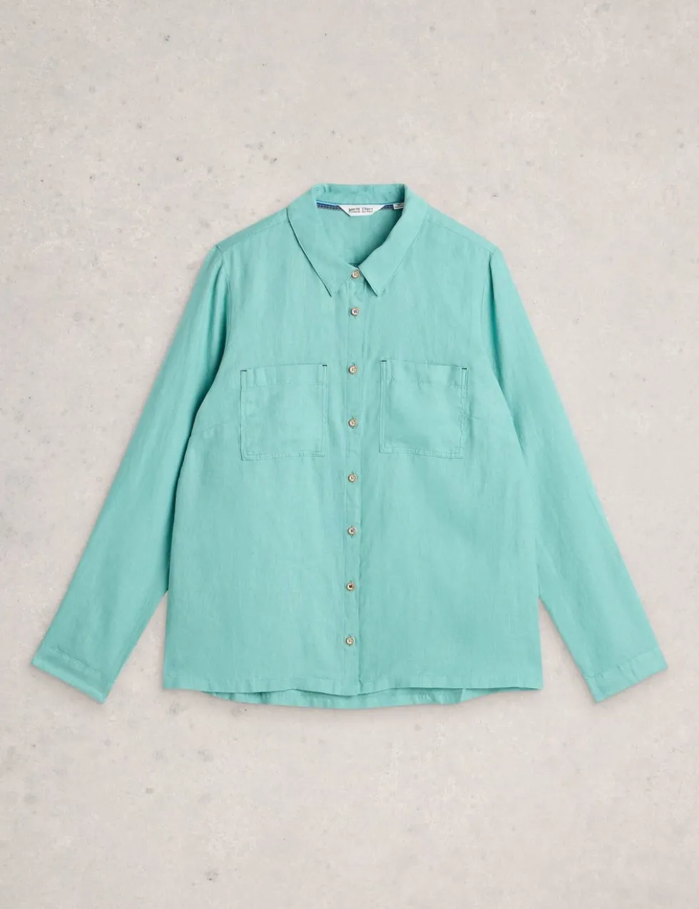 Pure Linen Collared Shirt