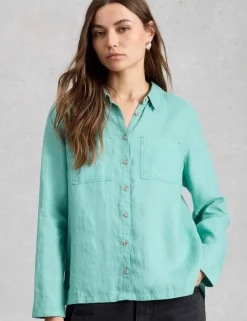 Pure Linen Collared Shirt