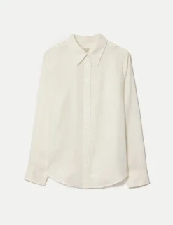 Pure Linen Collared Shirt