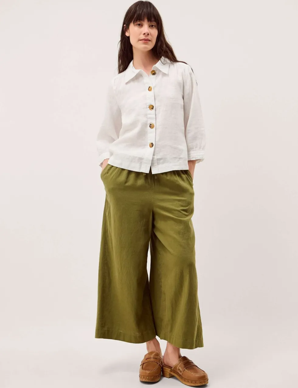 Pure Linen Collared Shirt