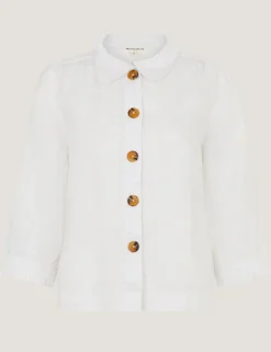 Pure Linen Collared Shirt