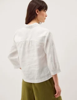 Pure Linen Collared Shirt