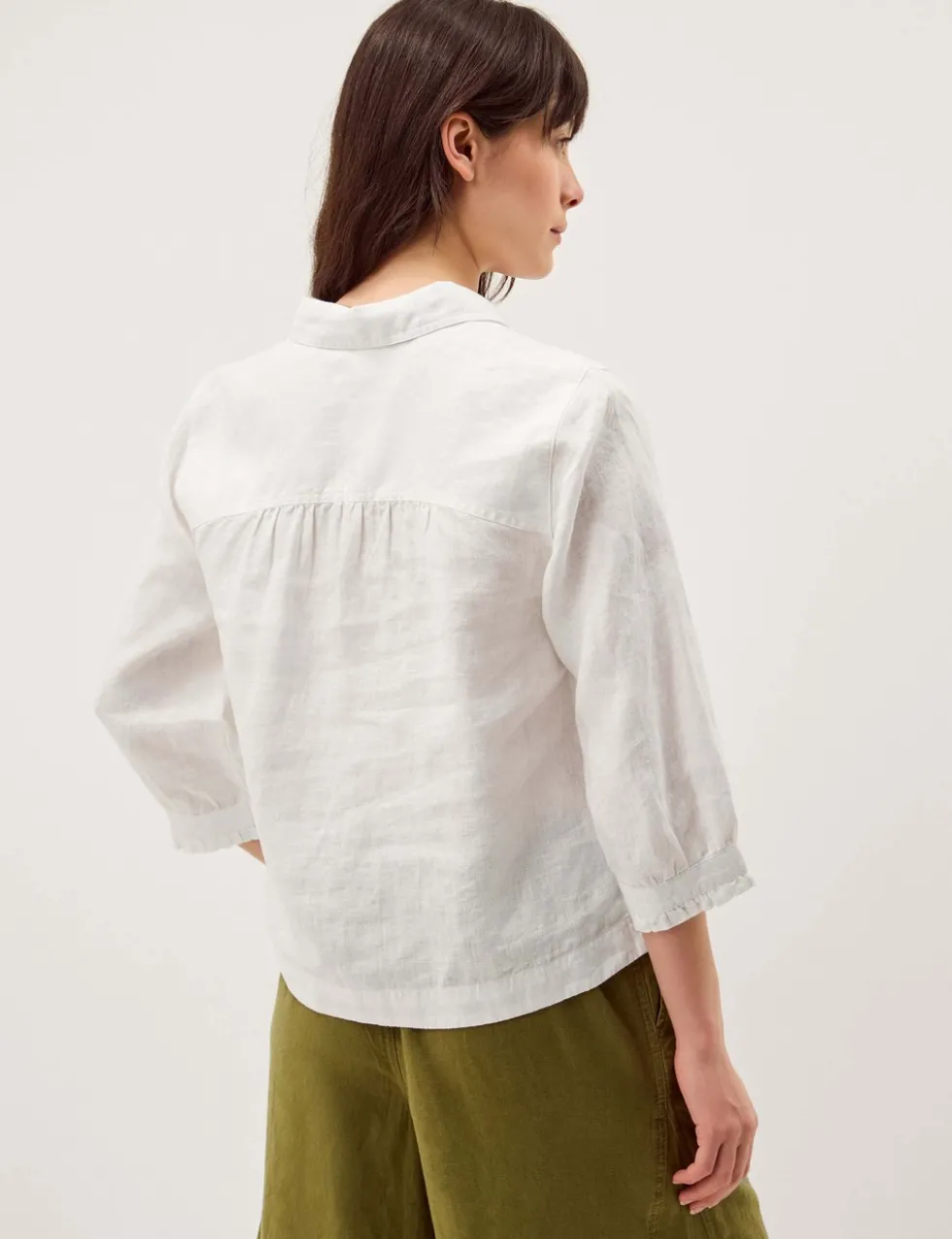 Pure Linen Collared Shirt