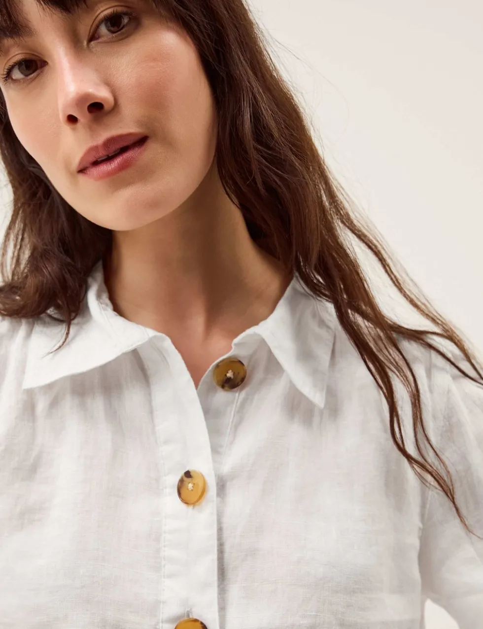 Pure Linen Collared Shirt