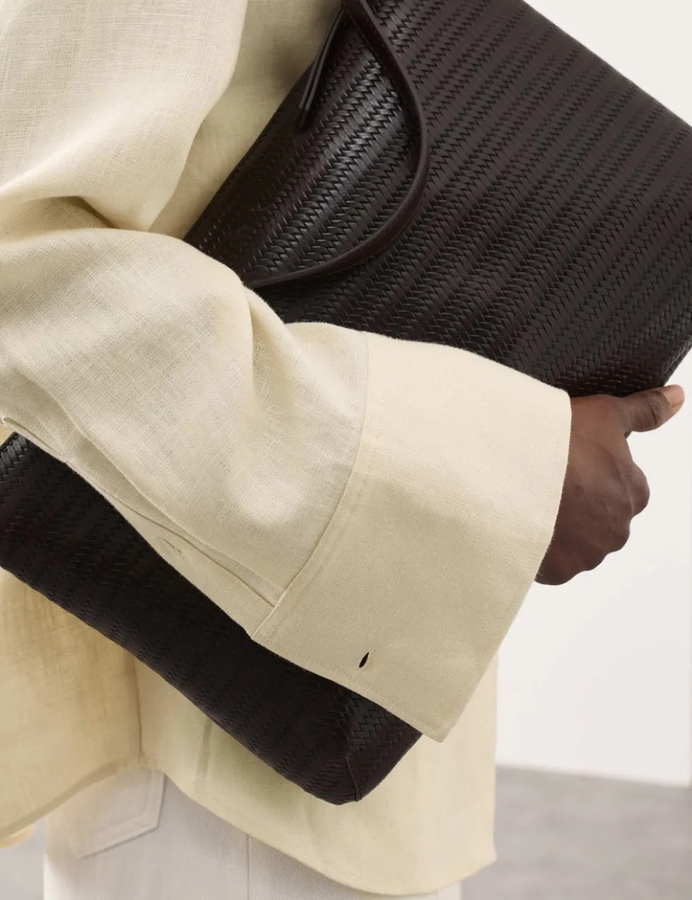 Pure Linen Contrast Button Shirt