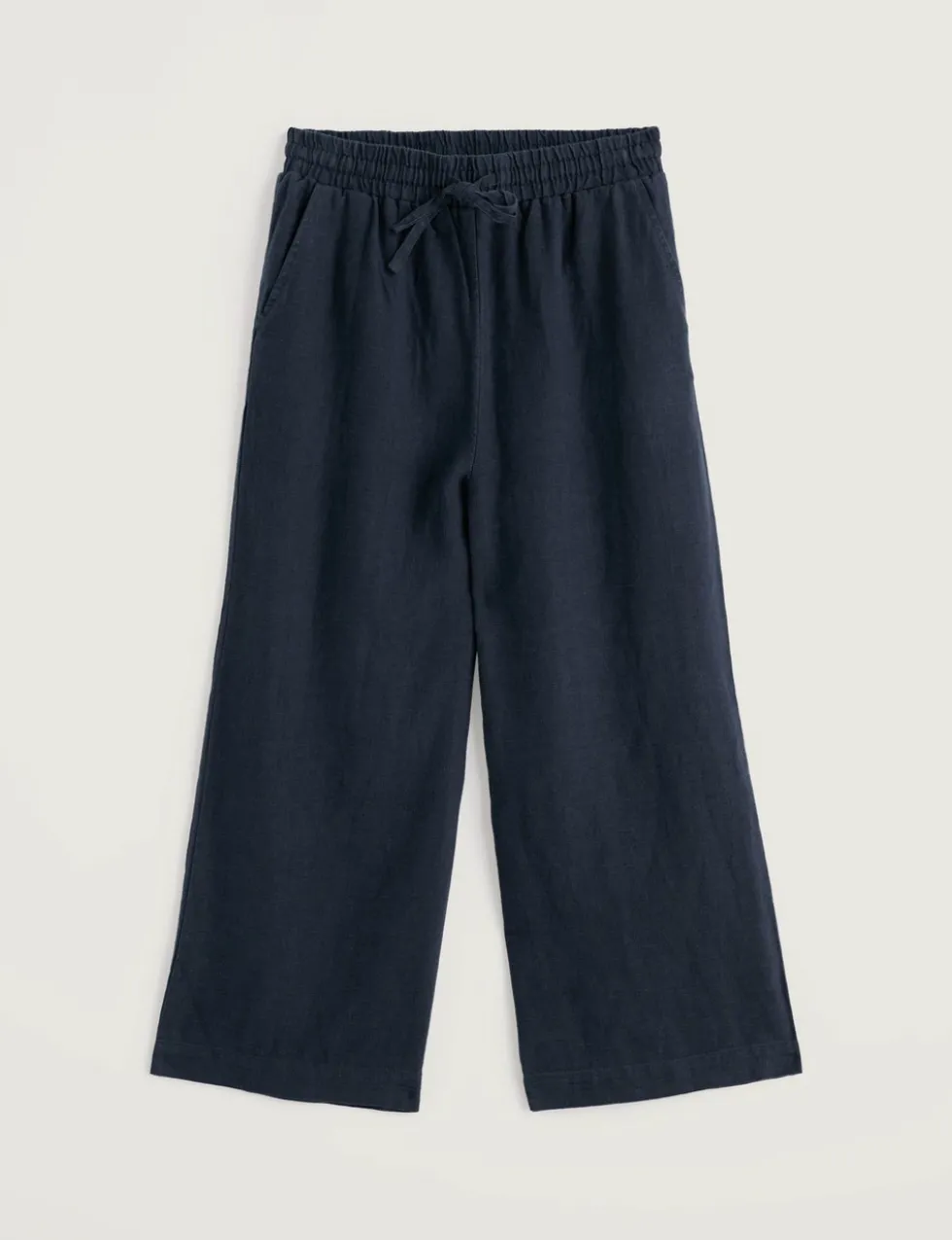 Pure Linen Drawstring Wide Leg Culottes