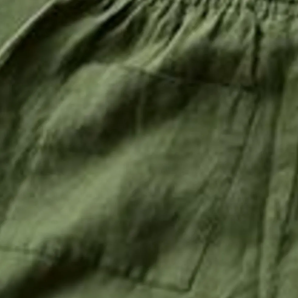 Pure Linen Drawstring Wide Leg Culottes
