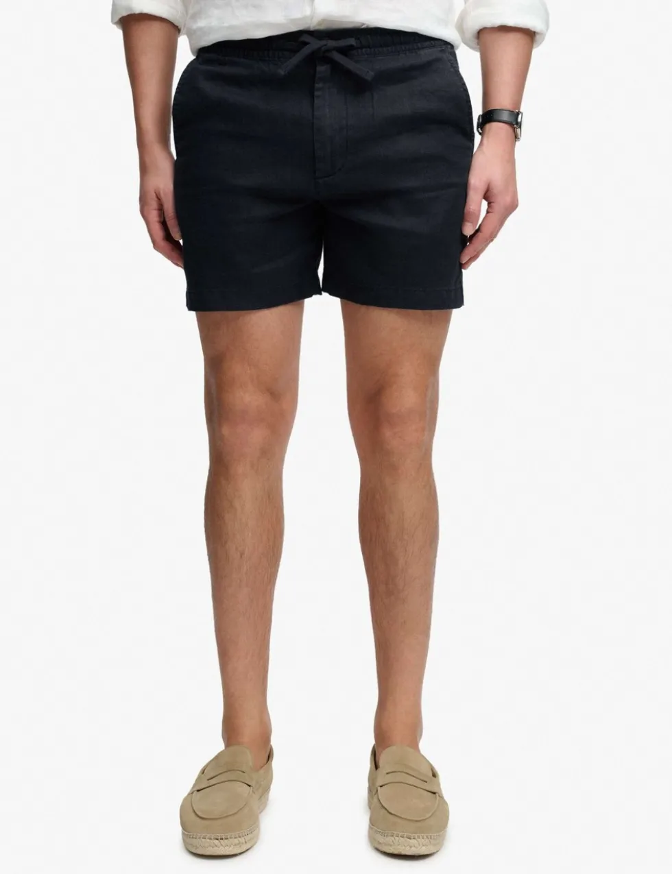 Pure Linen Elasticated Waist Shorts