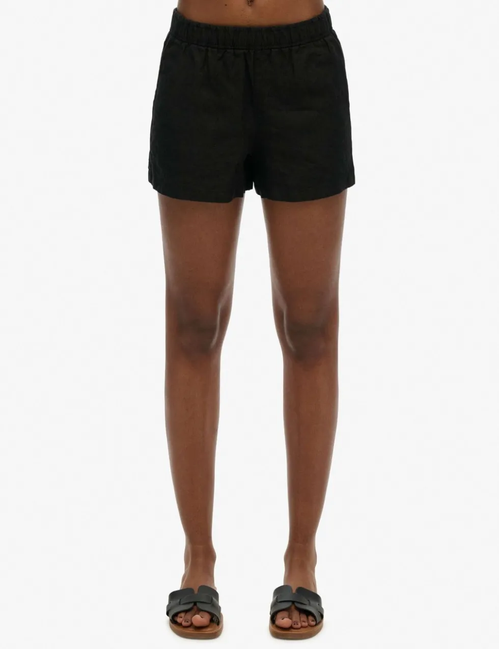 Pure Linen Elasticated Waist Shorts