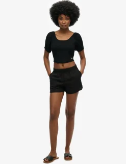 Pure Linen Elasticated Waist Shorts