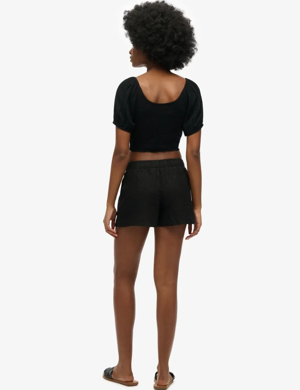 Pure Linen Elasticated Waist Shorts