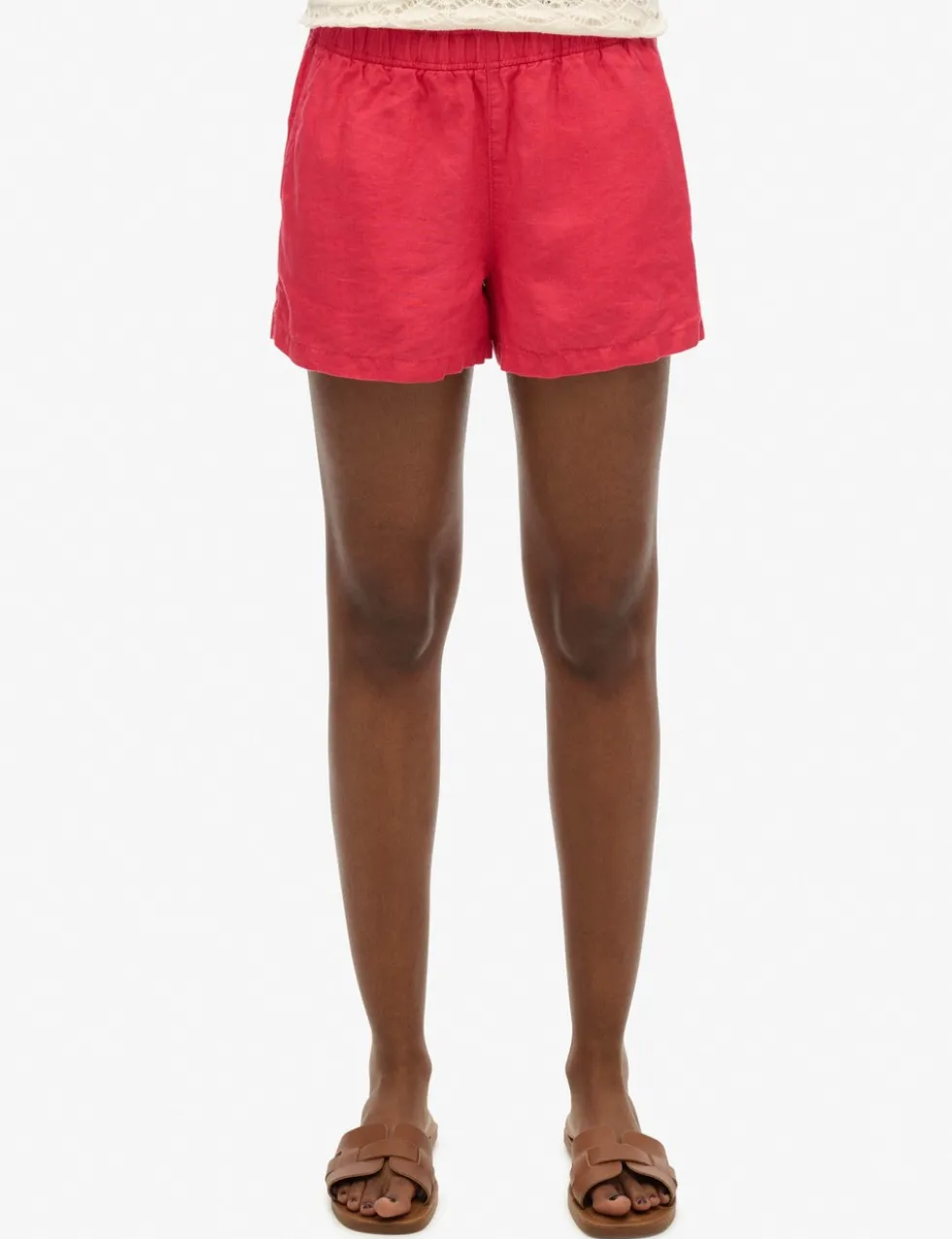 Pure Linen Elasticated Waist Shorts