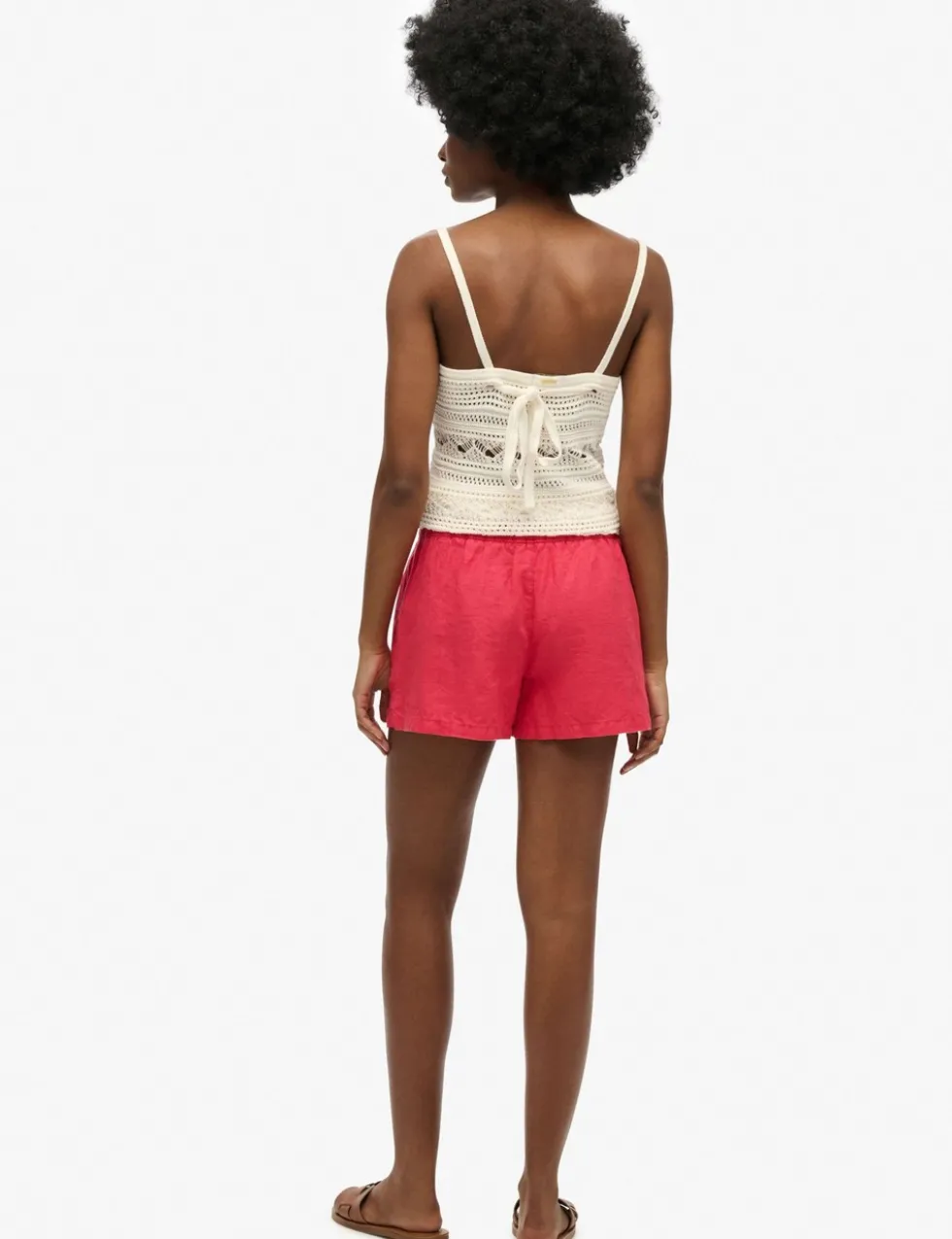 Pure Linen Elasticated Waist Shorts
