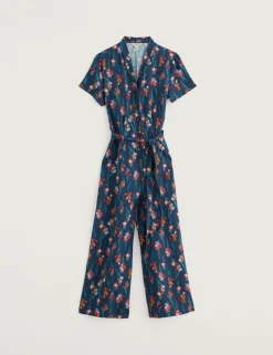 Pure Linen Floral Jumpsuit