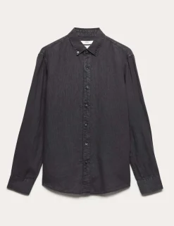 Pure Linen Garment Dye Shirt