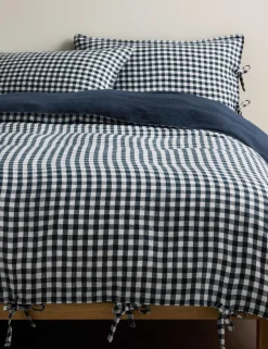 Pure Linen Gingham Bedset
