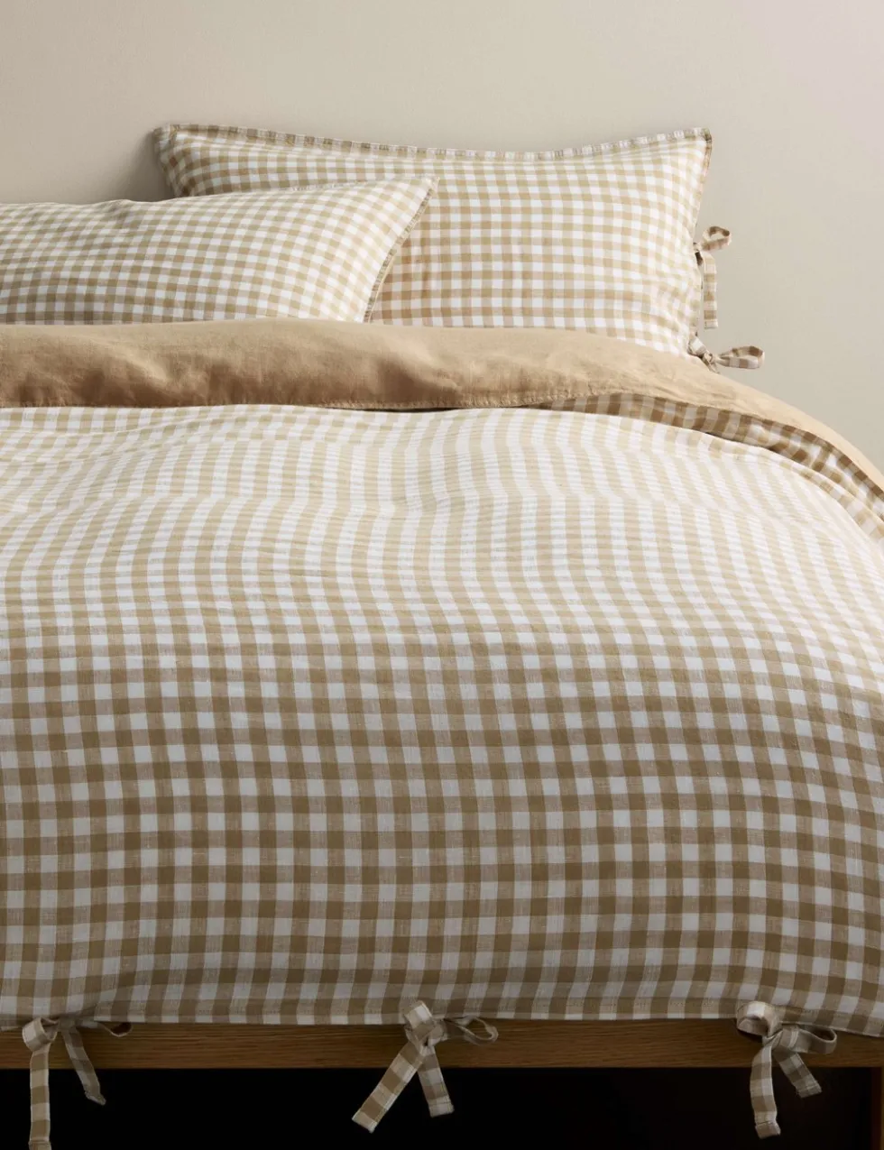 Pure Linen Gingham Bedset