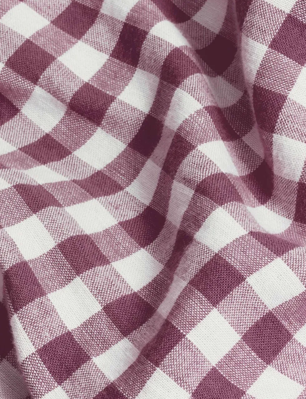 Pure Linen Gingham Duvet Cover