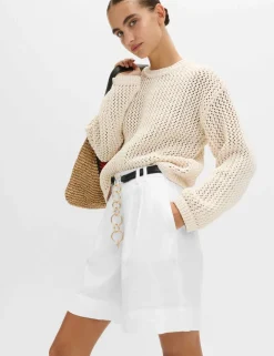 Pure Linen High Waisted Shorts